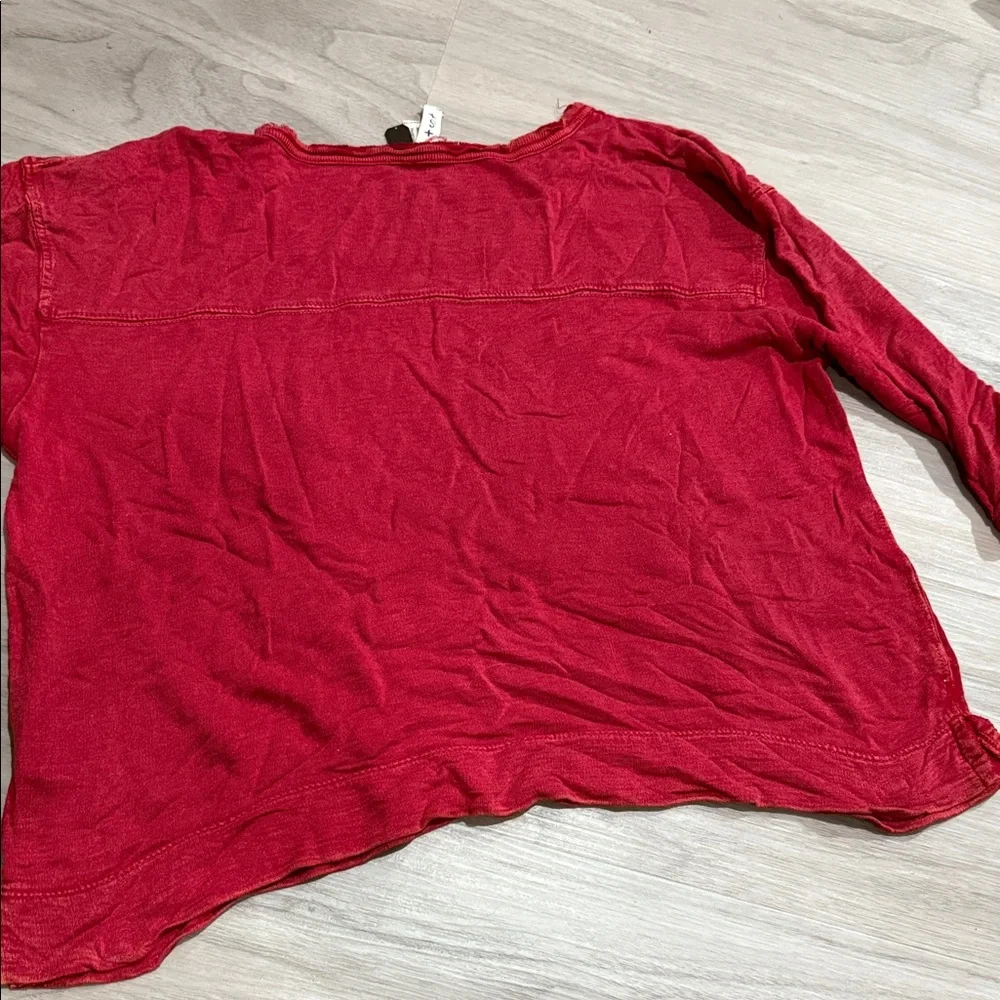 Free People Red Embroidered Crop Top - Picture 5 of 5